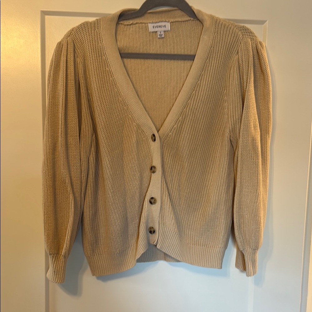 Evereve Tan Knit Cardigan